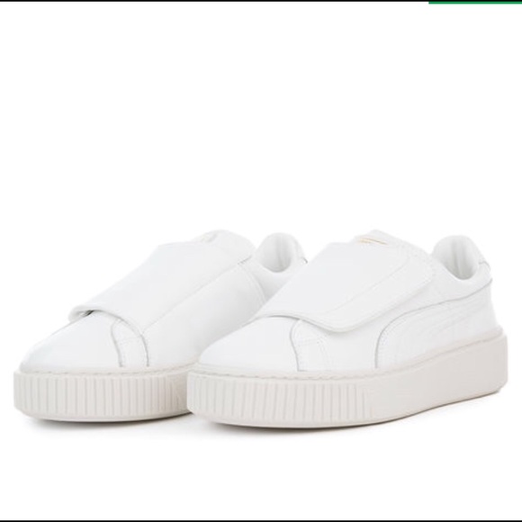 puma basket platform velcro women's